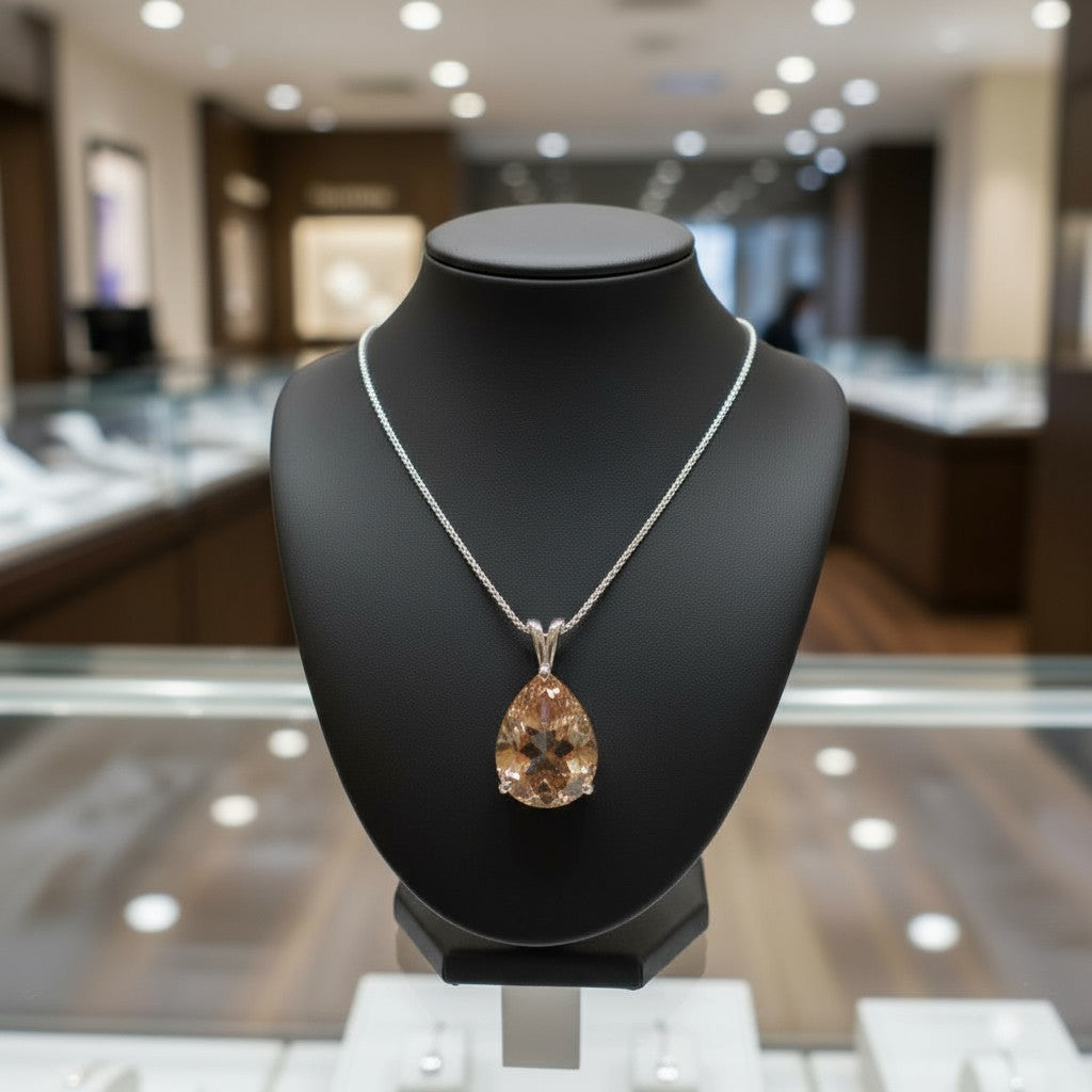 "Peaceful Memories" Pear Cut Pendant 16x12mm - Granted Quality 