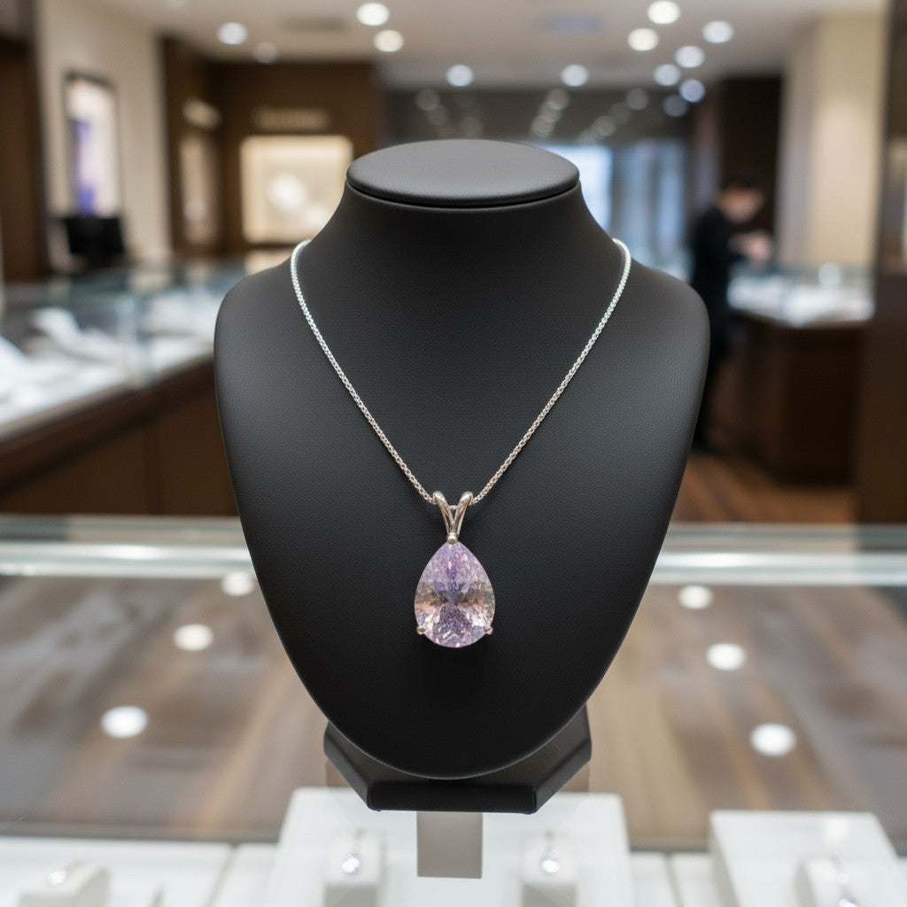 "Peaceful Memories" Pear Cut Pendant 16x12mm - Granted Quality 