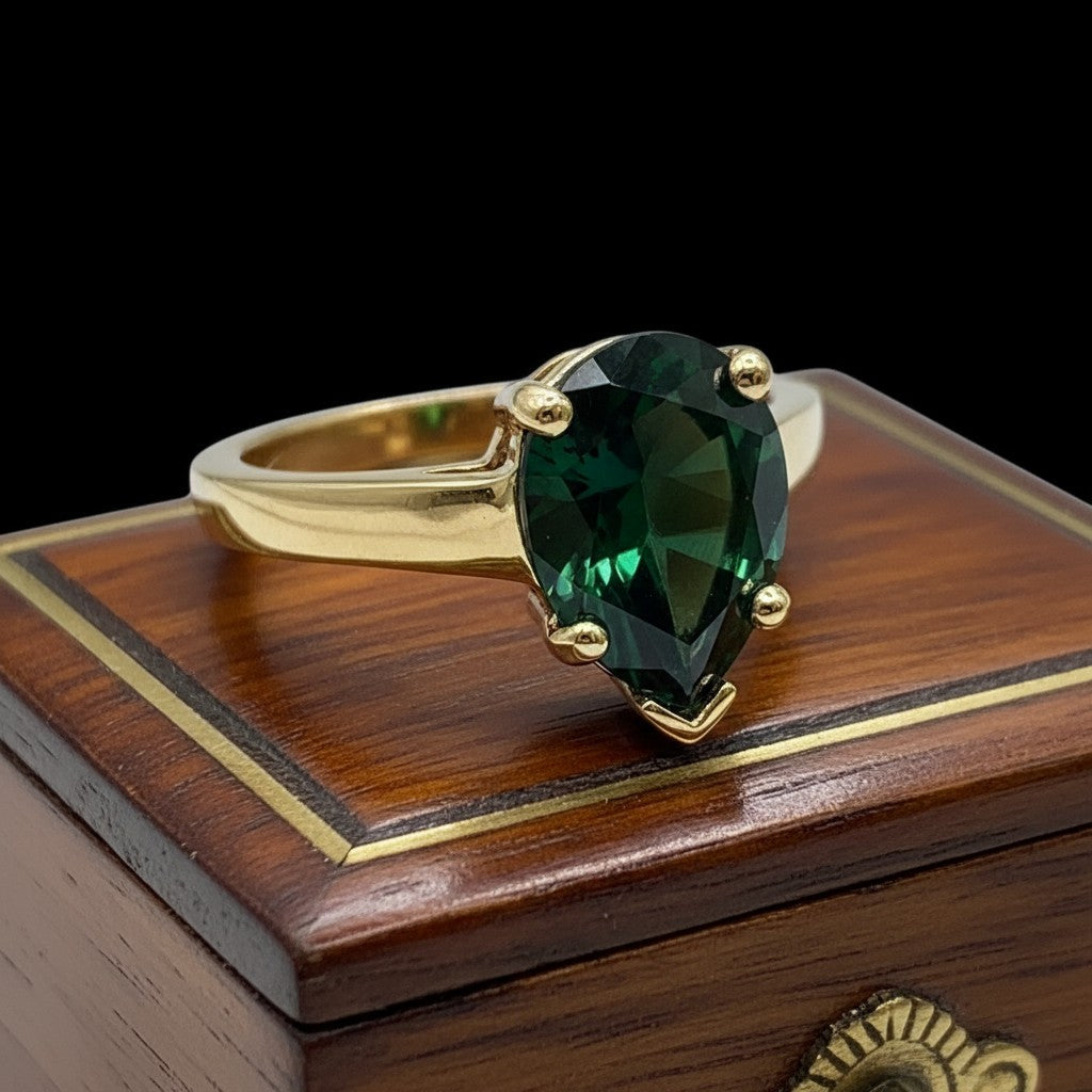 "Peaceful Memories" Pear Cut Ring 11x8mm - Granted Quality 