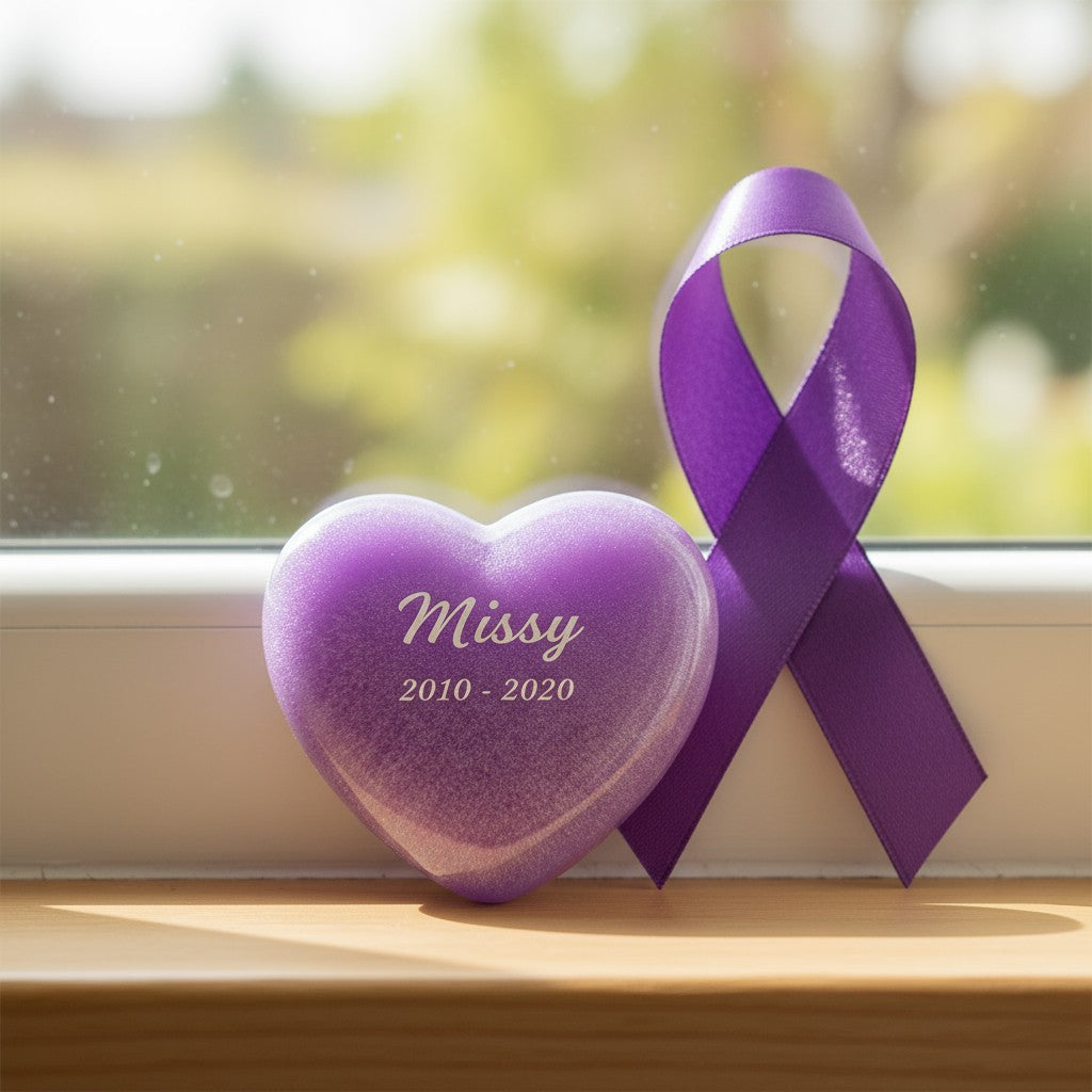 "Companion Memory" Heart  Appr. 2¾″ x 2¾″ x ¾″- 1″ Thick - Granted Quality 