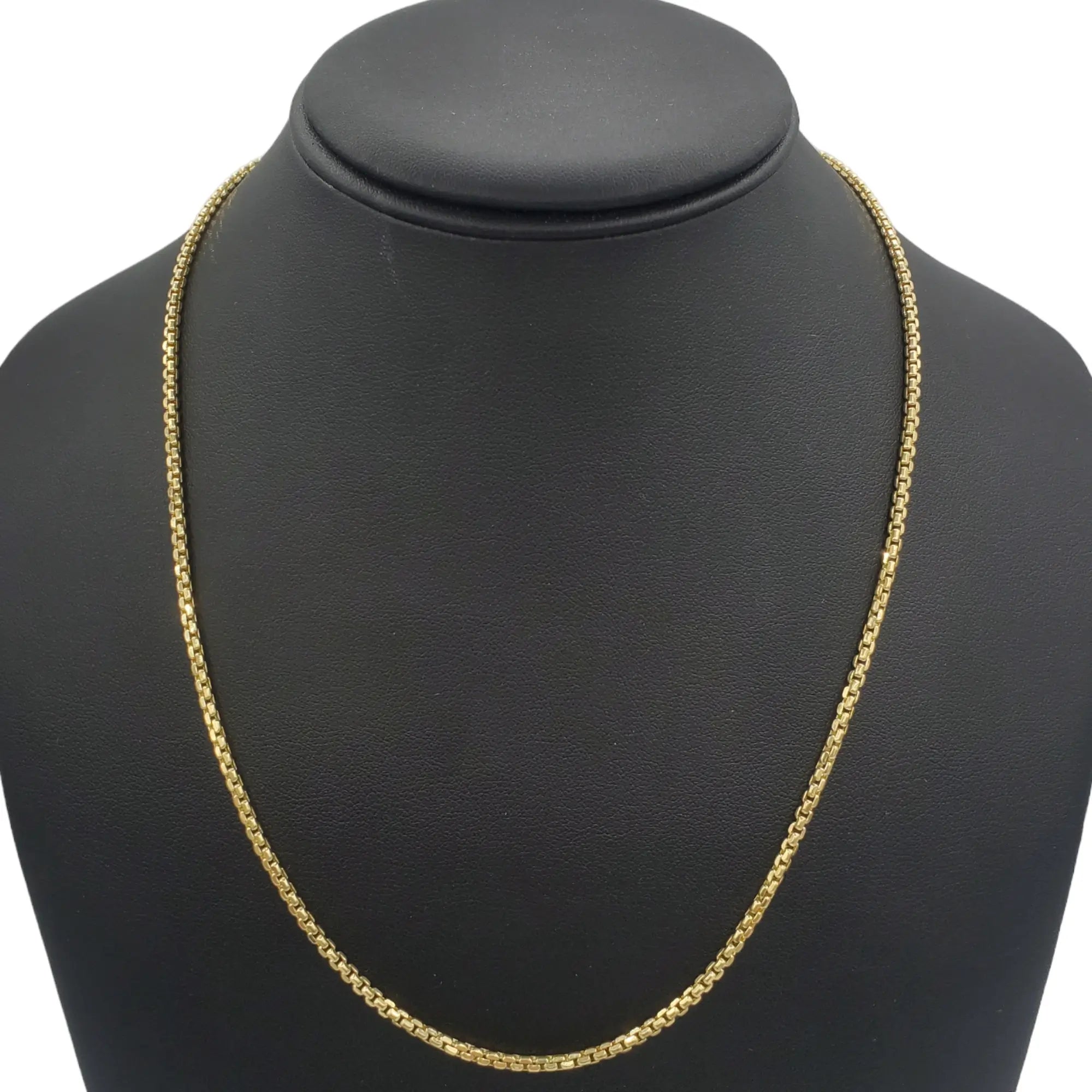 14K Gold- Hollow Box Chain (Yellow Gold) - Granted Quality 