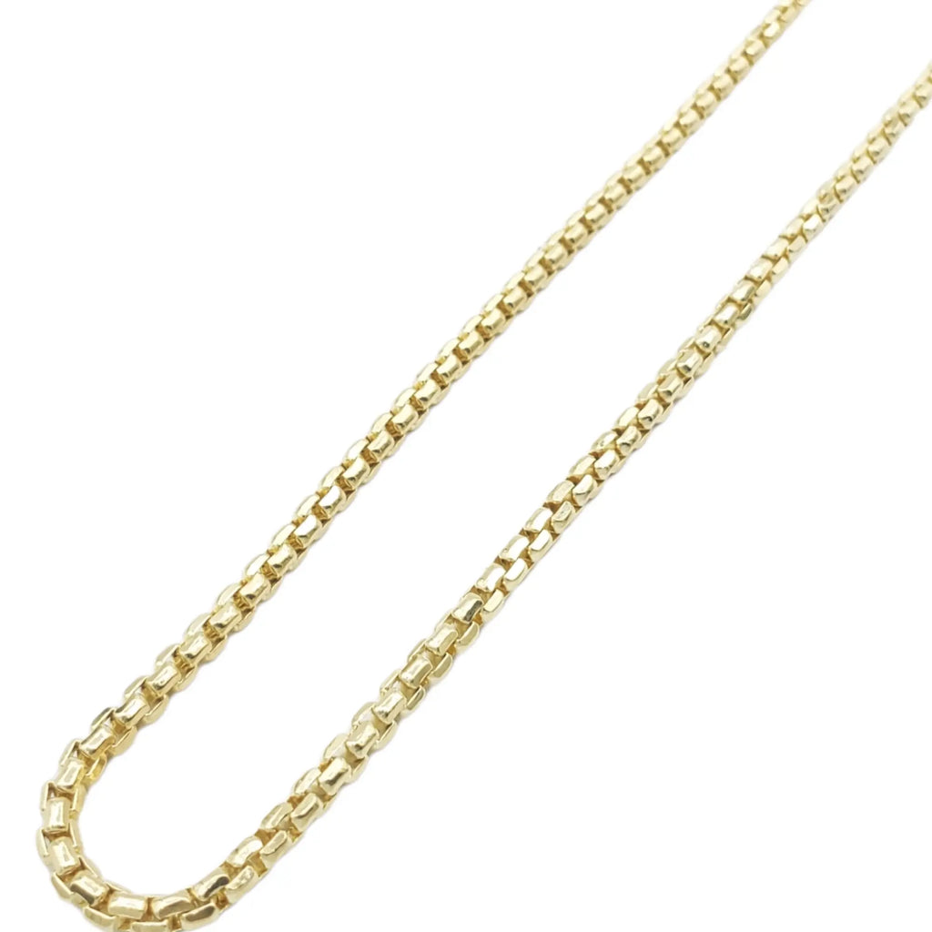 14K Gold- Hollow Box Chain (Yellow Gold) - Granted Quality 