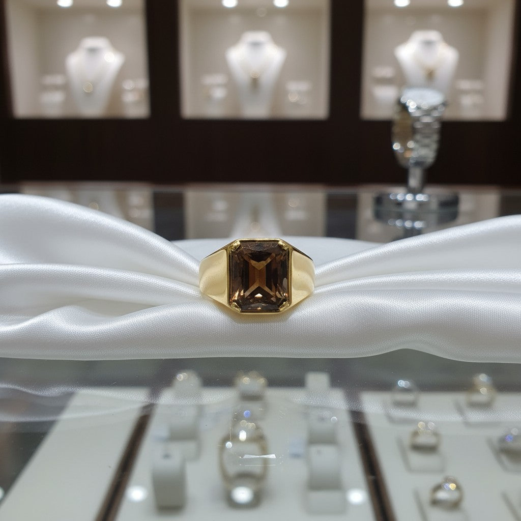 "Radiant Life" Radiant Cut Ring (For Men) 12X10MM - Granted Quality 