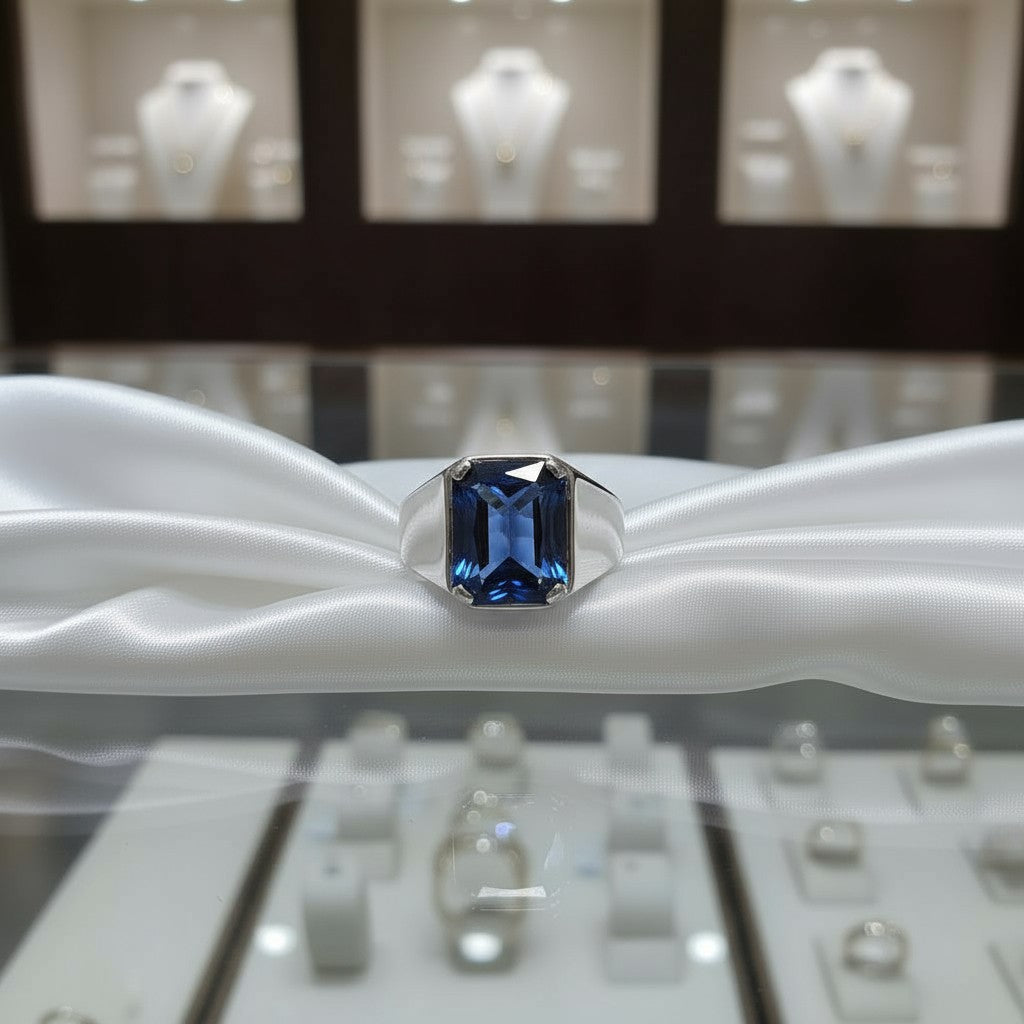 "Radiant Life" Radiant Cut Ring (For Men) 12X10MM - Granted Quality 