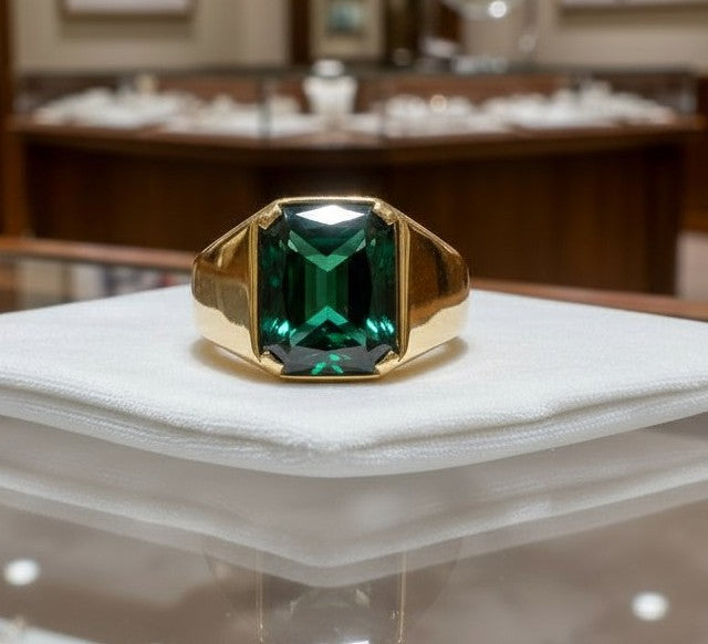 "Radiant Life" Radiant Cut Ring (For Men) 12X10MM - Granted Quality 