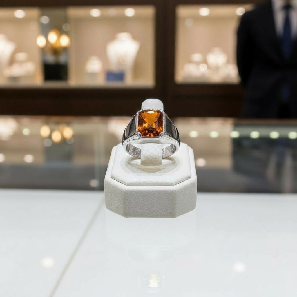 "Radiant Life" Radiant Cut Ring (For Men) 12X10MM - Granted Quality 