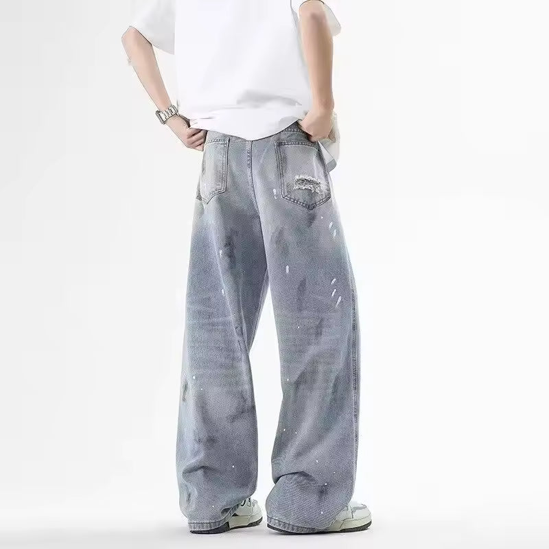 Faded Paint Splatter Jeans
