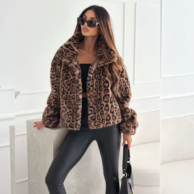 Luxe Leopard Faux Fur Jacket