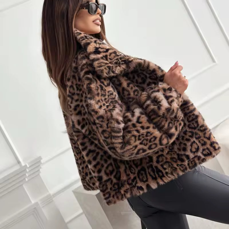 Luxe Leopard Faux Fur Jacket