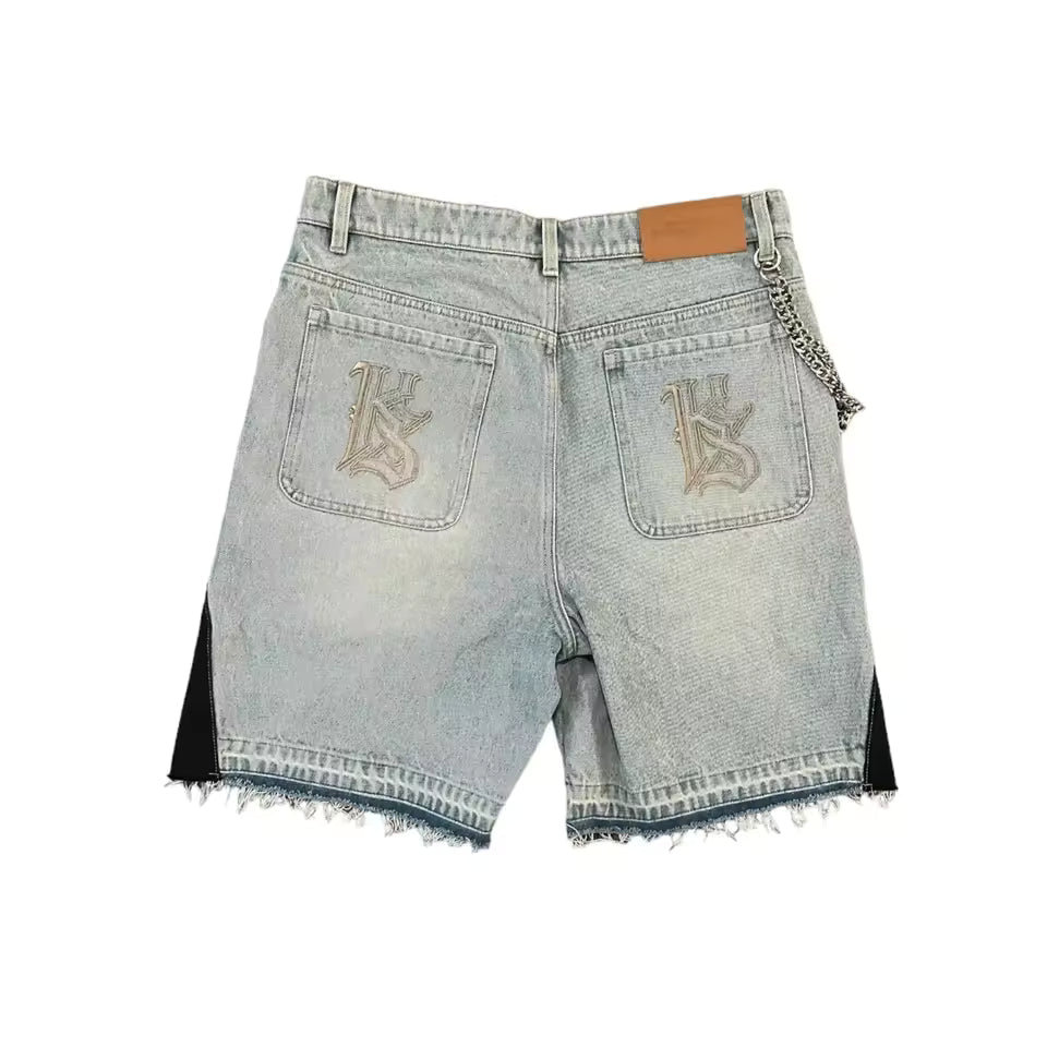 Street Scraps Denim Shorts