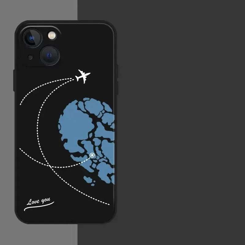 Aircraft Love Heart Couple iPhone Case - Granted Quality 