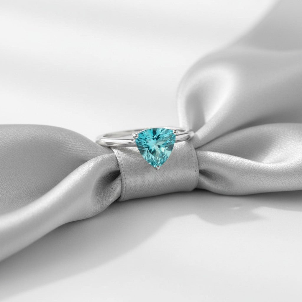 "Infinity" Trilliant Cut Ring Small 7mm - Granted Quality 