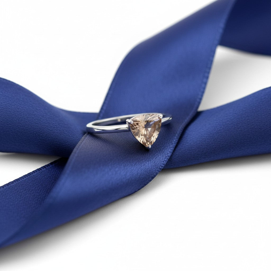 "Infinity" Trilliant Cut Ring Small 7mm - Granted Quality 