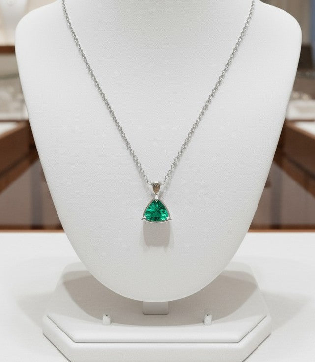 "Infinity" Trilliant Cut Small Pendant 8mm - Granted Quality 