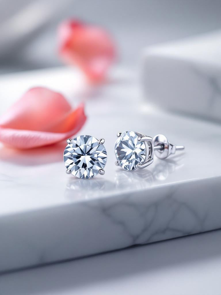 "Soothing Whispers" Portuguese Cut Pierced Earrings 5mm - Granted Quality 