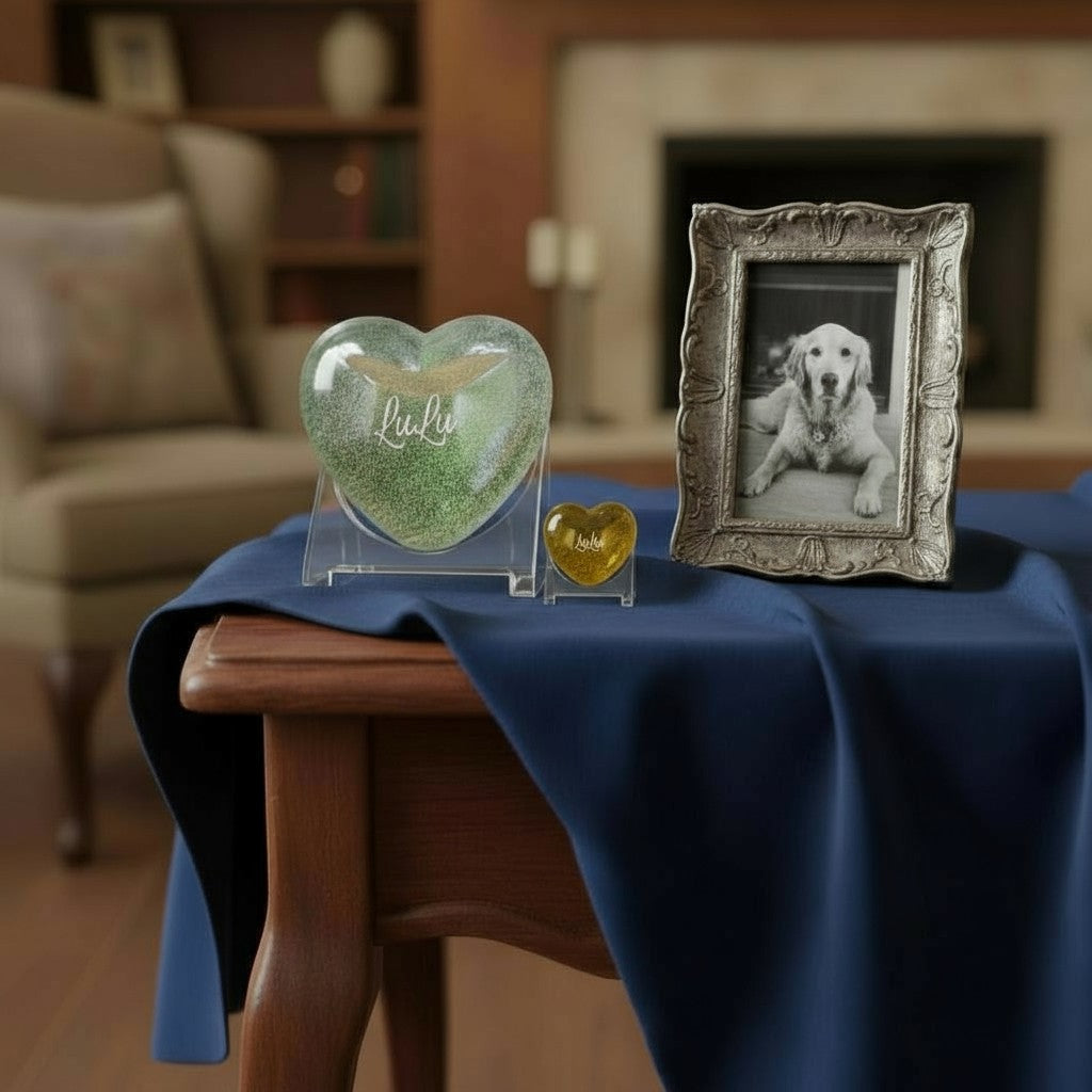 "Companion Memory" Heart  Appr. 2¾″ x 2¾″ x ¾″- 1″ Thick - Granted Quality 