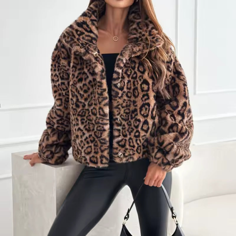 Luxe Leopard Faux Fur Jacket