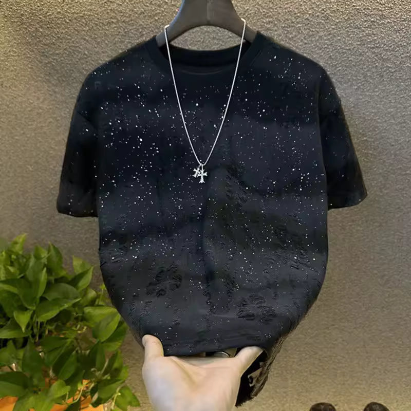 Vintage Rhinestone Solid Shirts