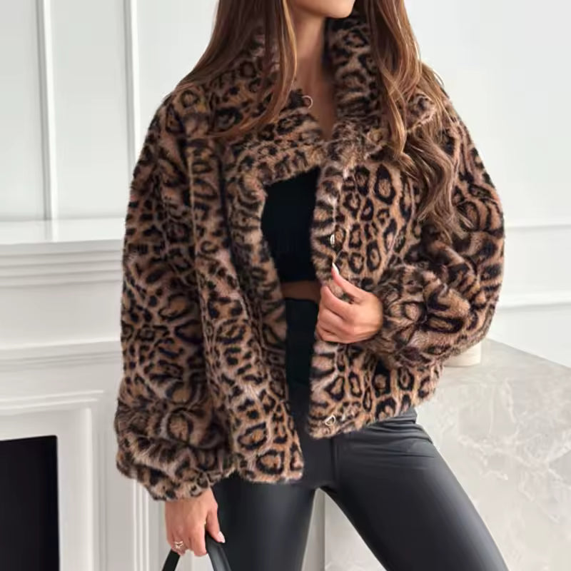 Luxe Leopard Faux Fur Jacket