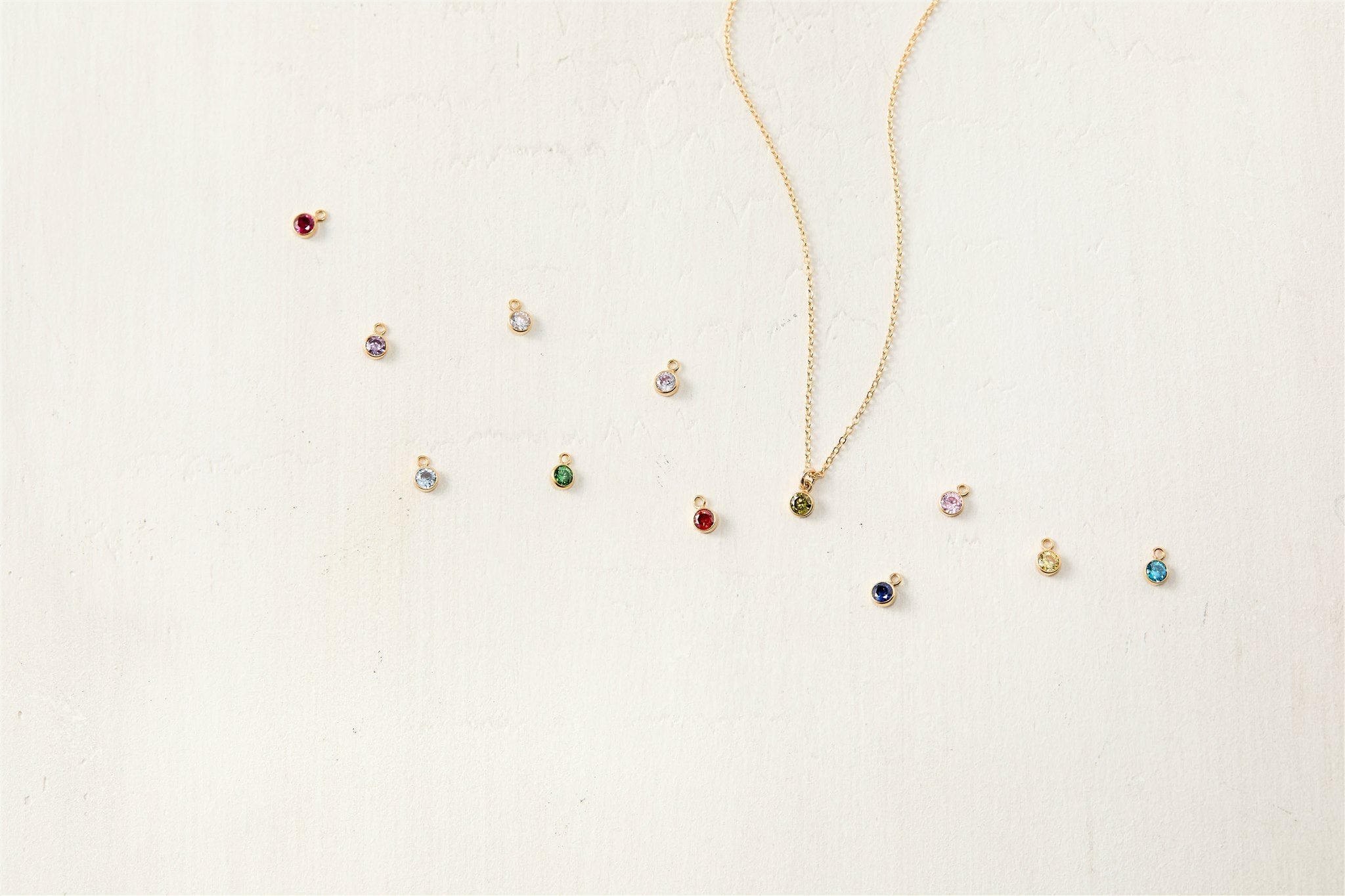 Birthstone Charm Necklace - Granted Quality 