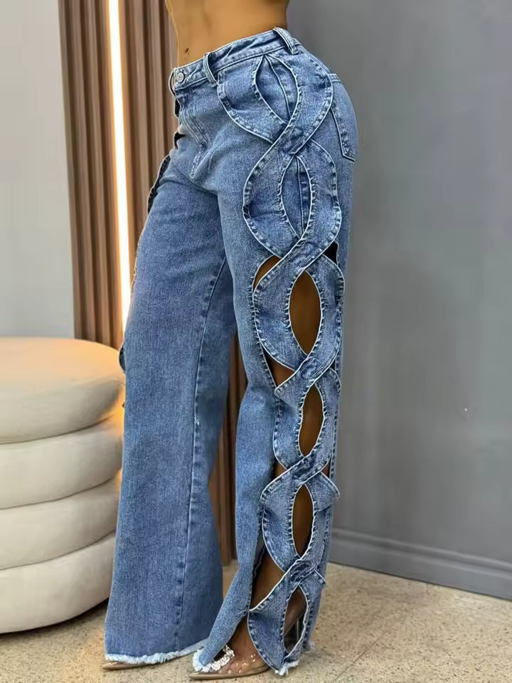 Intertwined Cutout Jeans