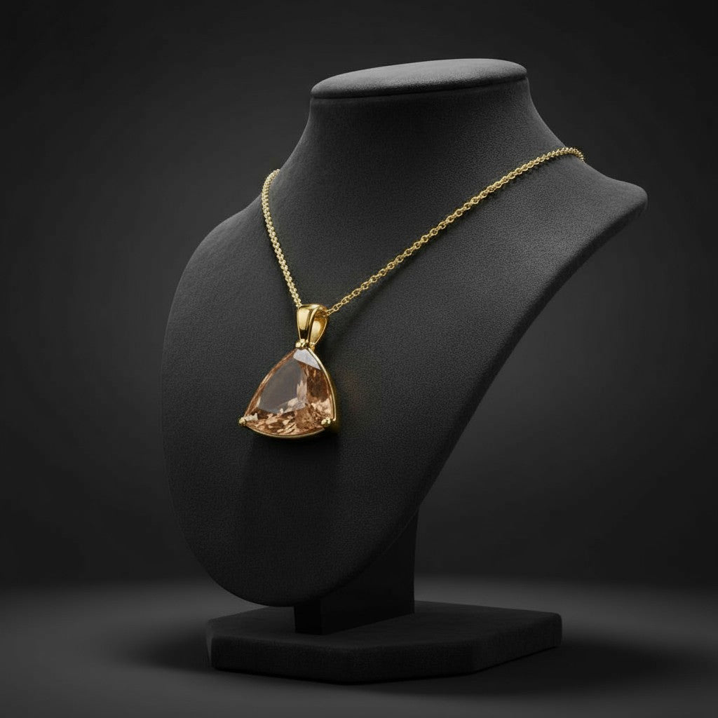 "Infinity" Trilliant Cut Large Pendant 15mm - Granted Quality 