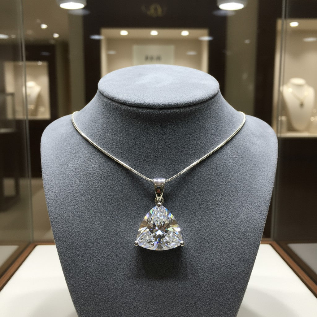 "Infinity" Trilliant Cut Large Pendant 15mm - Granted Quality 