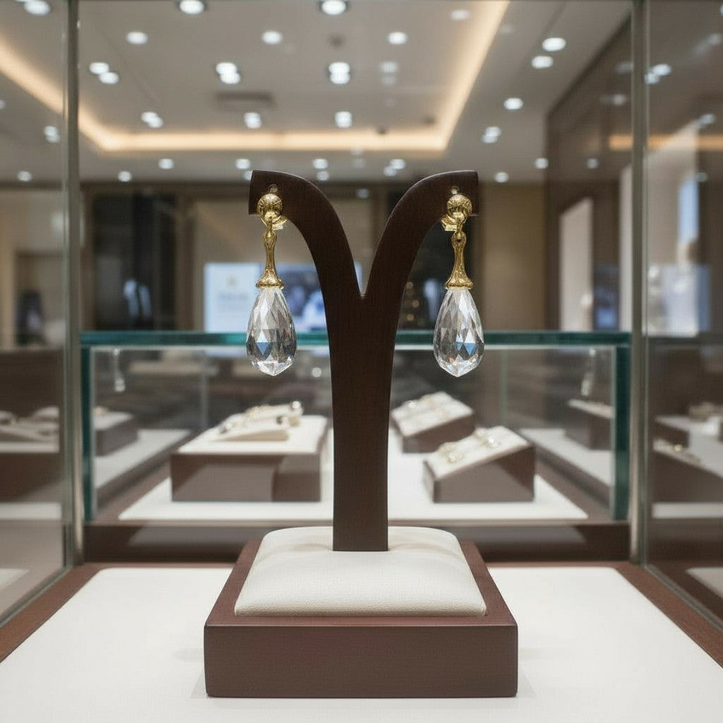 "Tender Teardrops" Pierced Earrings 12x6 mm - Granted Quality 