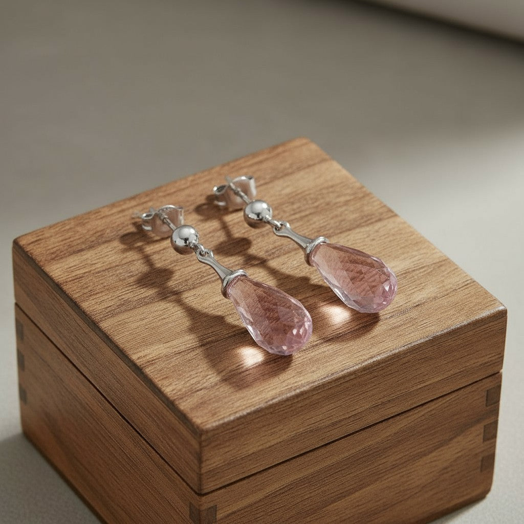 "Tender Teardrops" Pierced Earrings 12x6 mm - Granted Quality 