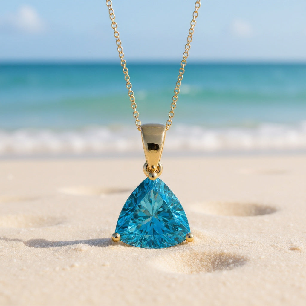 "Infinity" Trilliant Cut Large Pendant 15mm - Granted Quality 