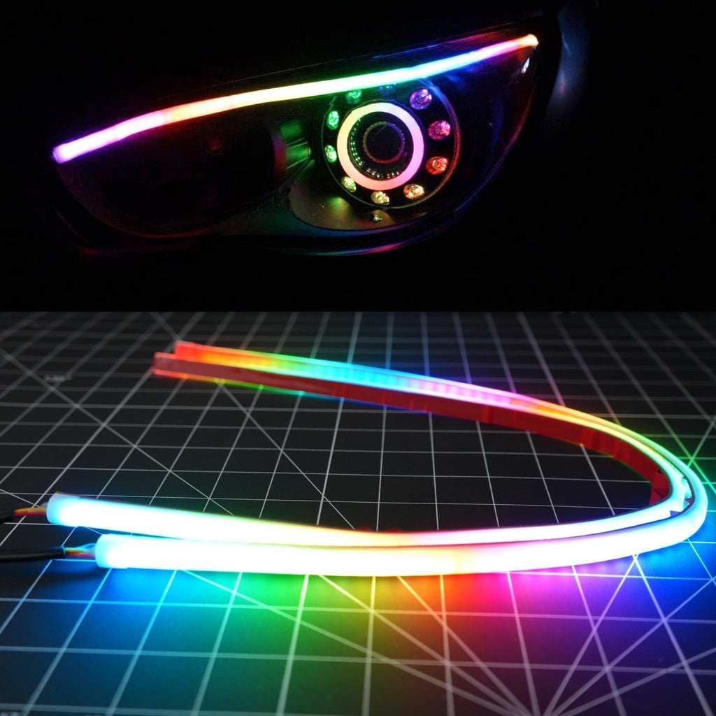 Universal Flexible DRL Tube Diffused Strips | Multicolor - Granted Quality 