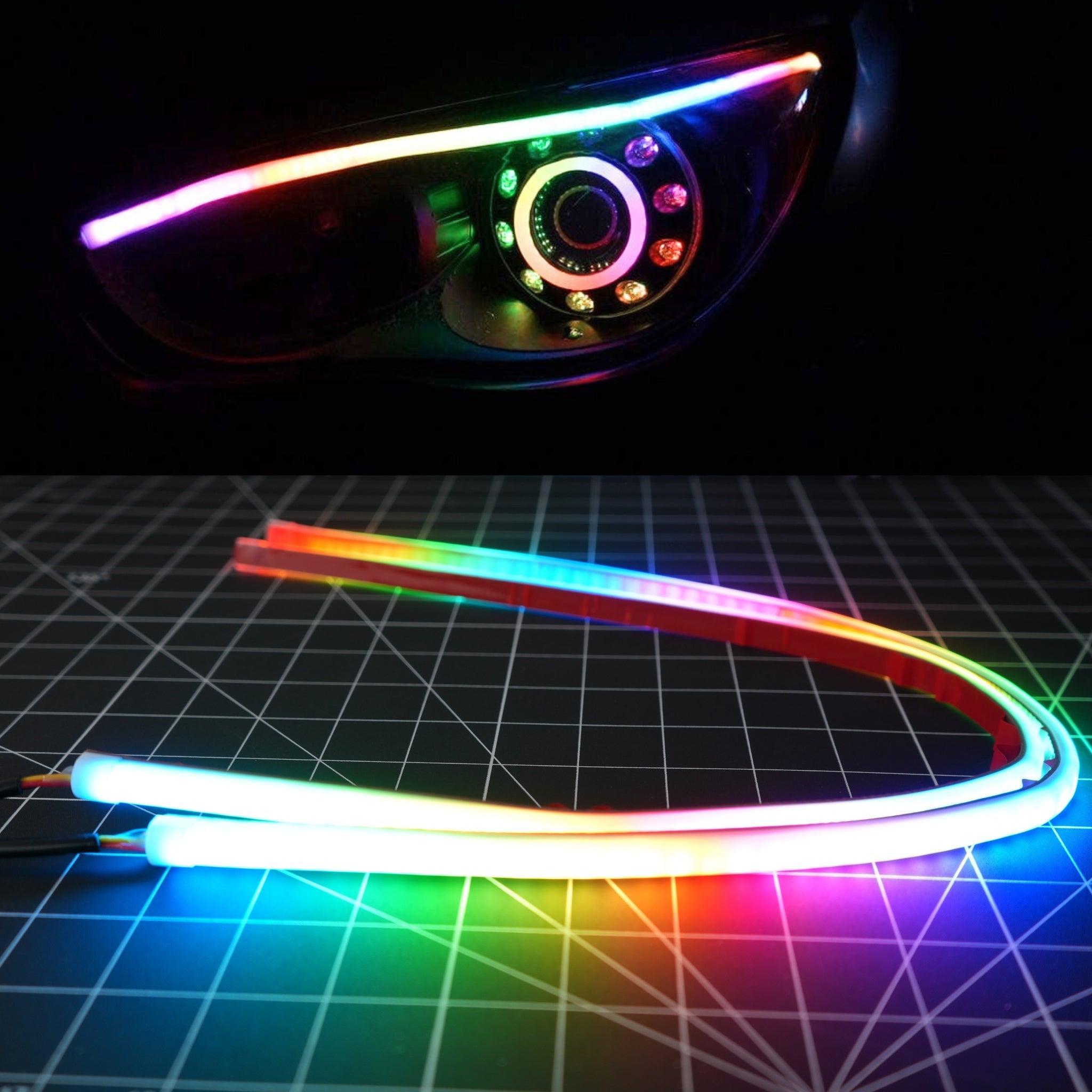 Universal Flexible DRL Tube Diffused Strips | Multicolor - Granted Quality 