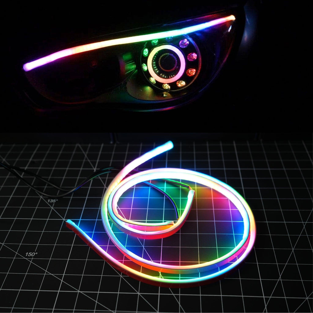 Universal Flexible DRL Tube Diffused Strips | Multicolor - Granted Quality 
