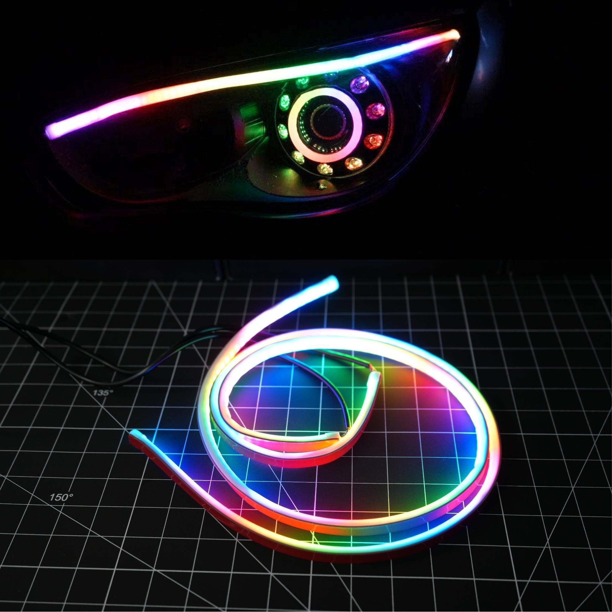 Universal Flexible DRL Tube Diffused Strips | Multicolor - Granted Quality 