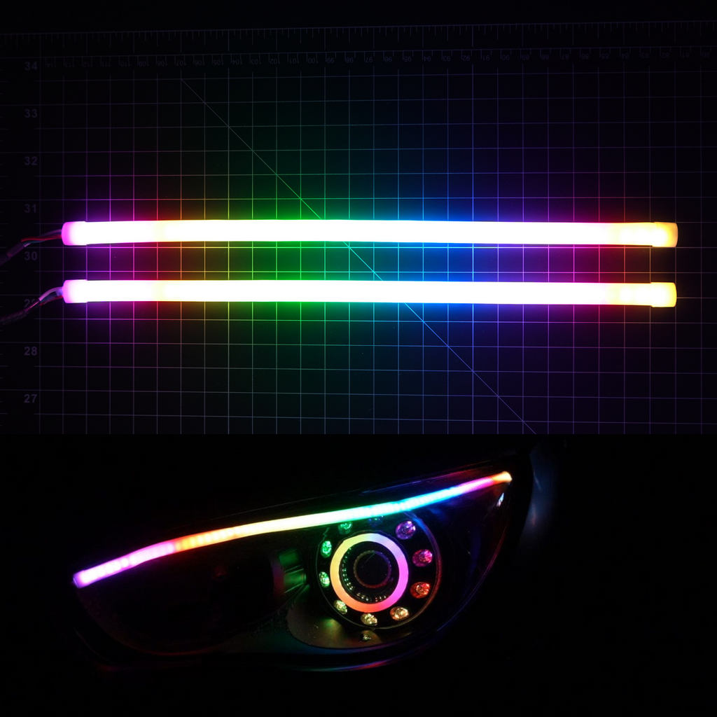 Universal Flexible DRL Tube Diffused Strips | Multicolor - Granted Quality 
