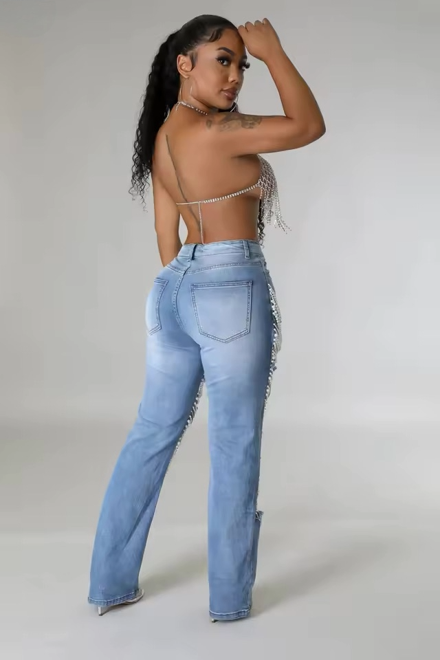 Pearl Waterfall Flare Jeans