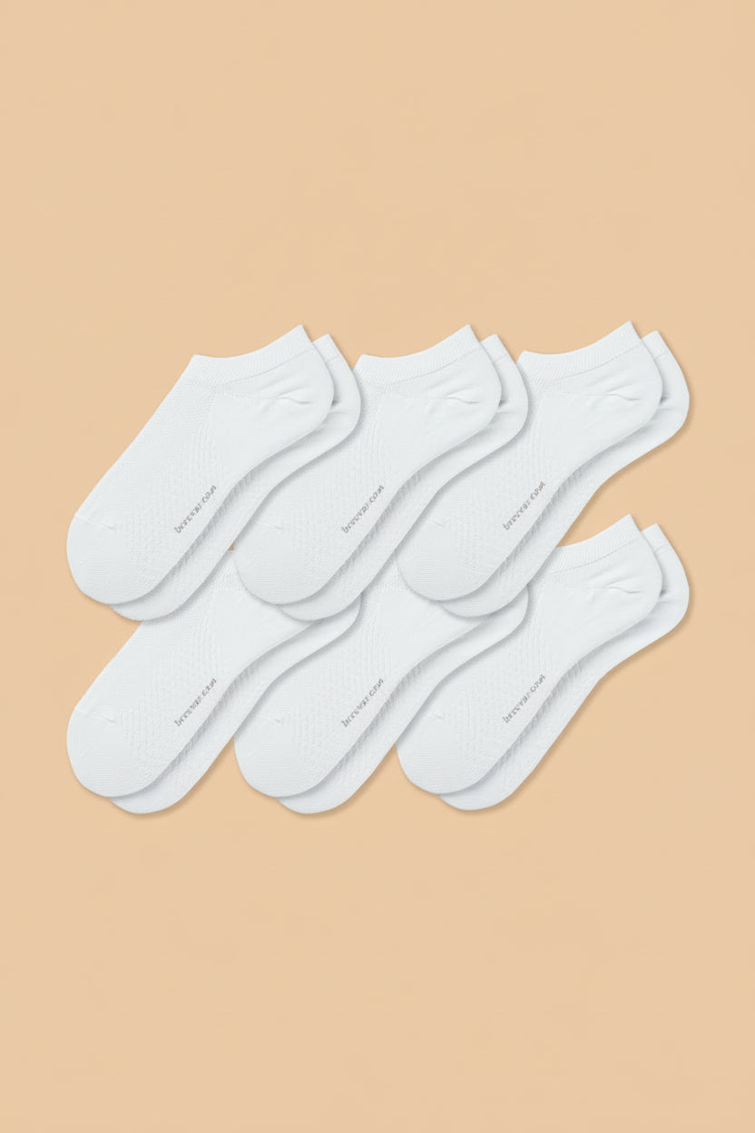 6-Pack Women's Antibacterial Massage Ankle Socks