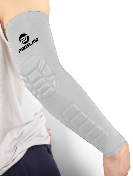 ProSlide Padded Compression Arm Sleeve - White