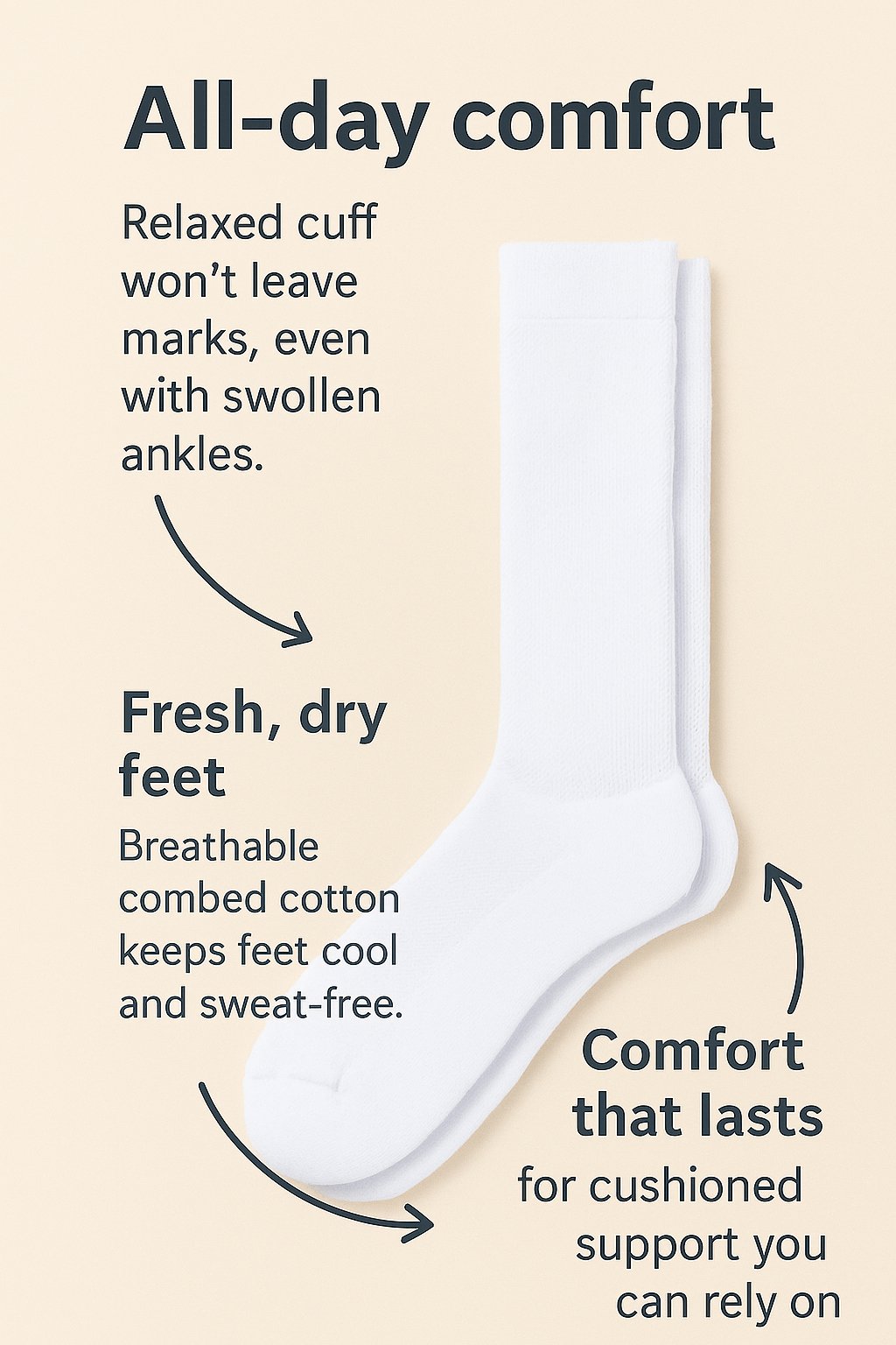 3-Pack Women's Diabetic Socks - Granted Quality 