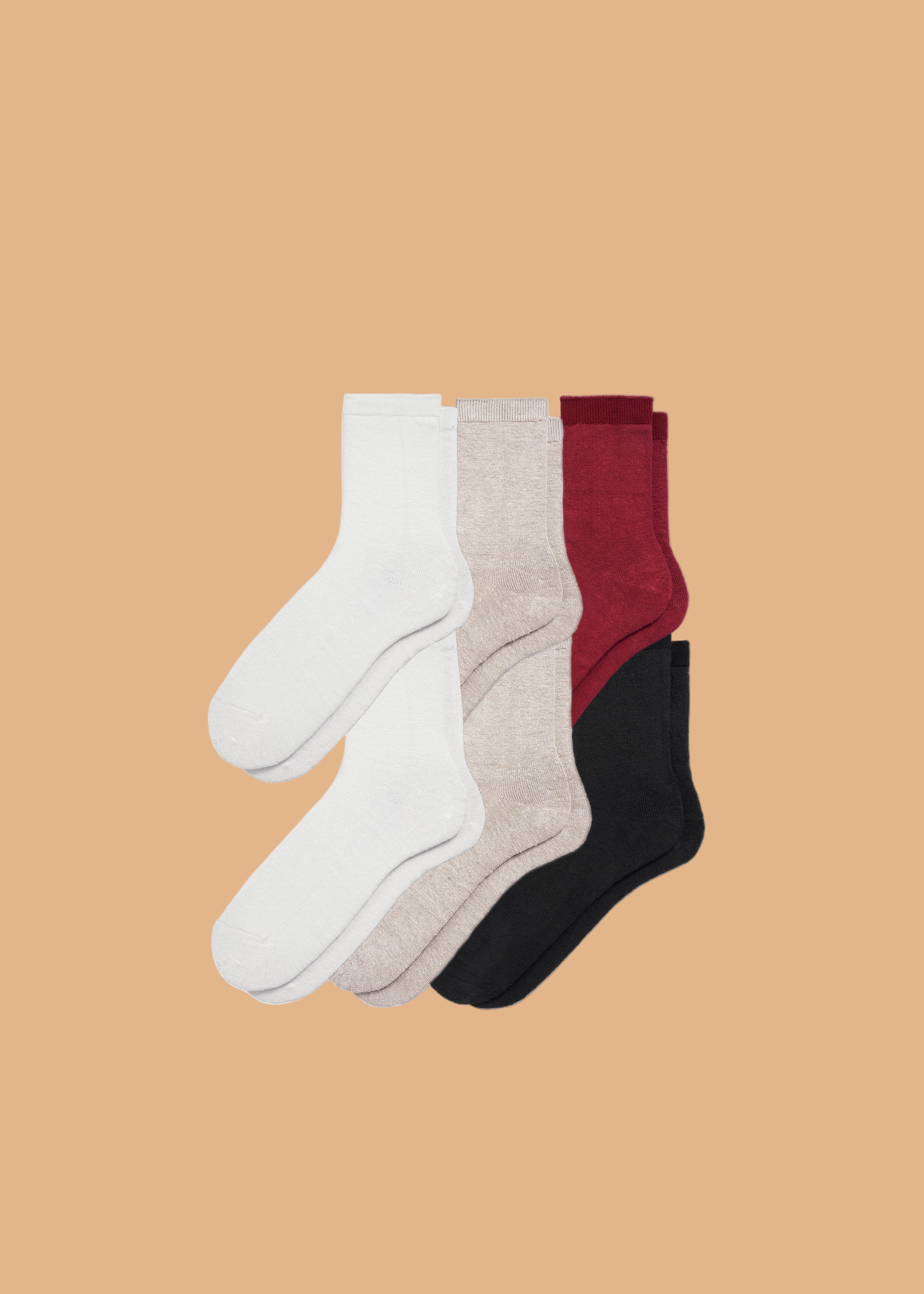 6-Pack Men's Hemp Crew Socks - Granted Quality 