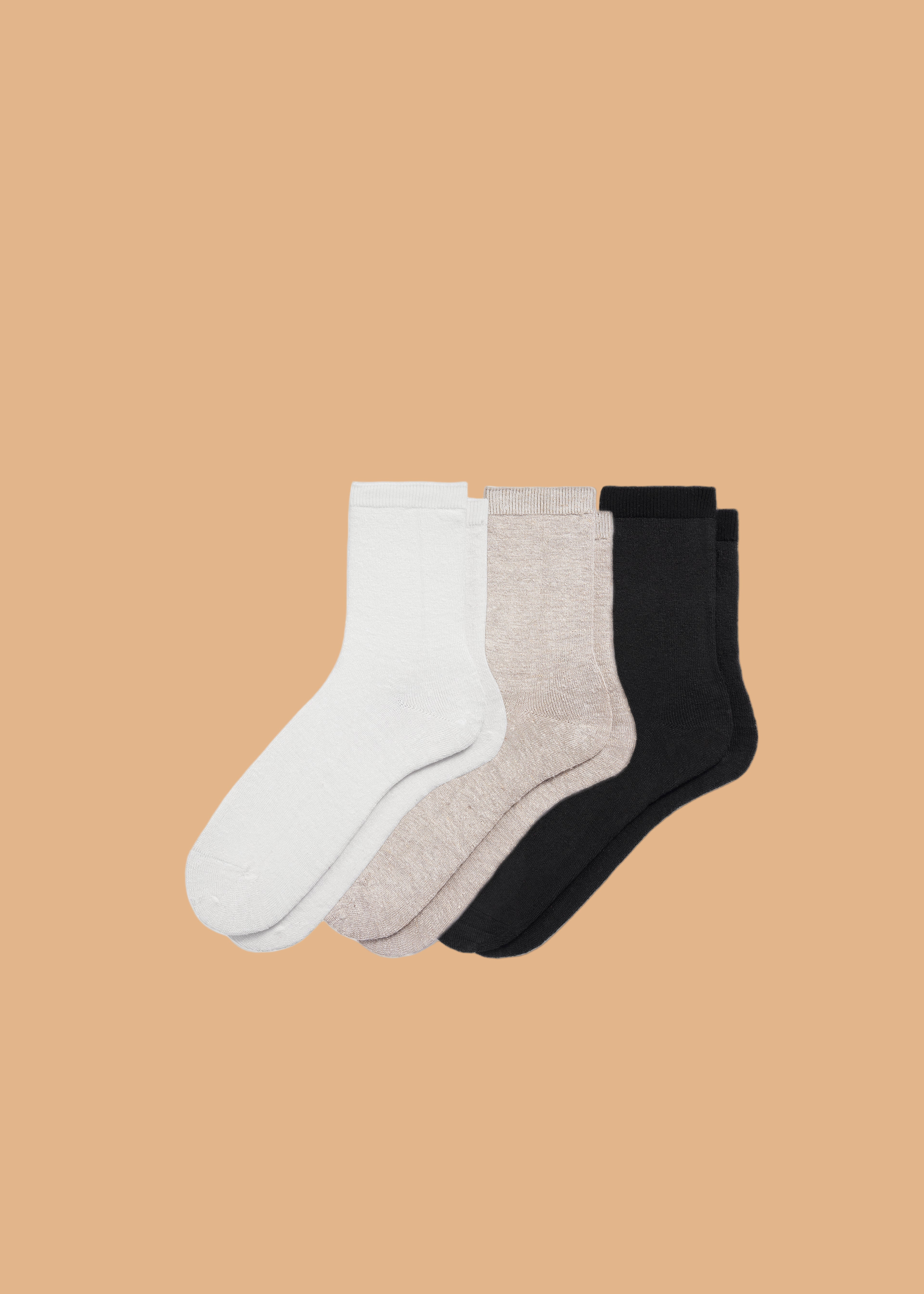 3-Pack Women's Hemp Crew Socks - Granted Quality 