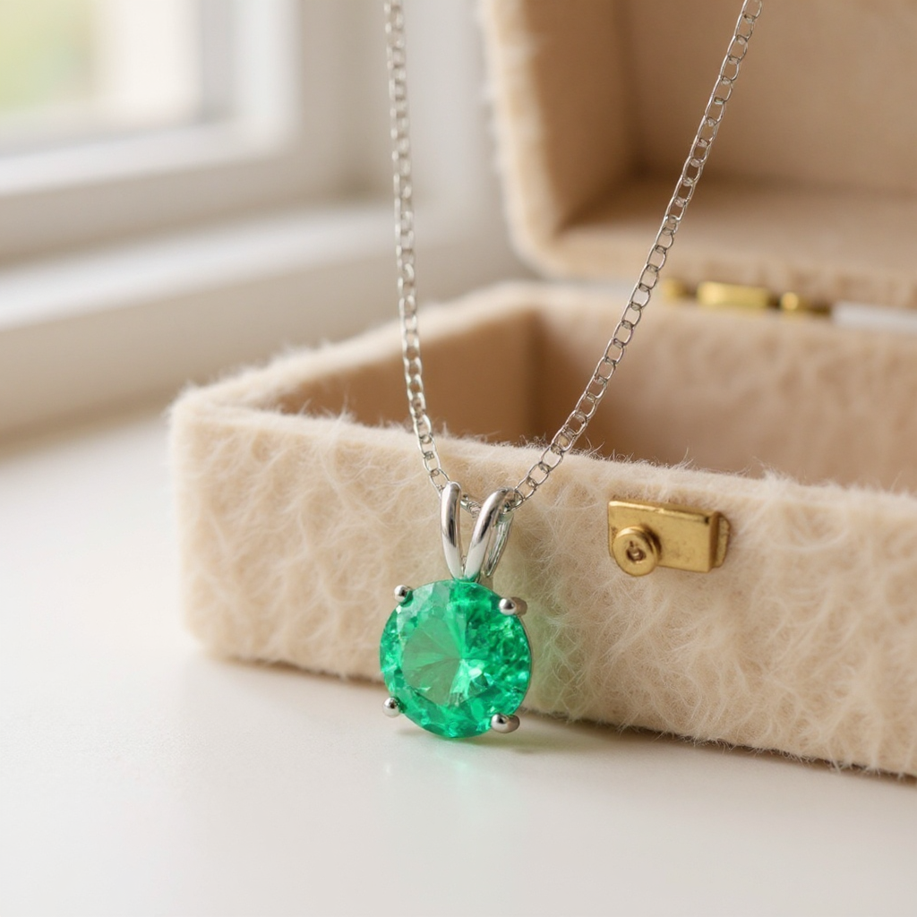 "Circle of Life" Round Portuguese Cut Pendant 8MM - Granted Quality 