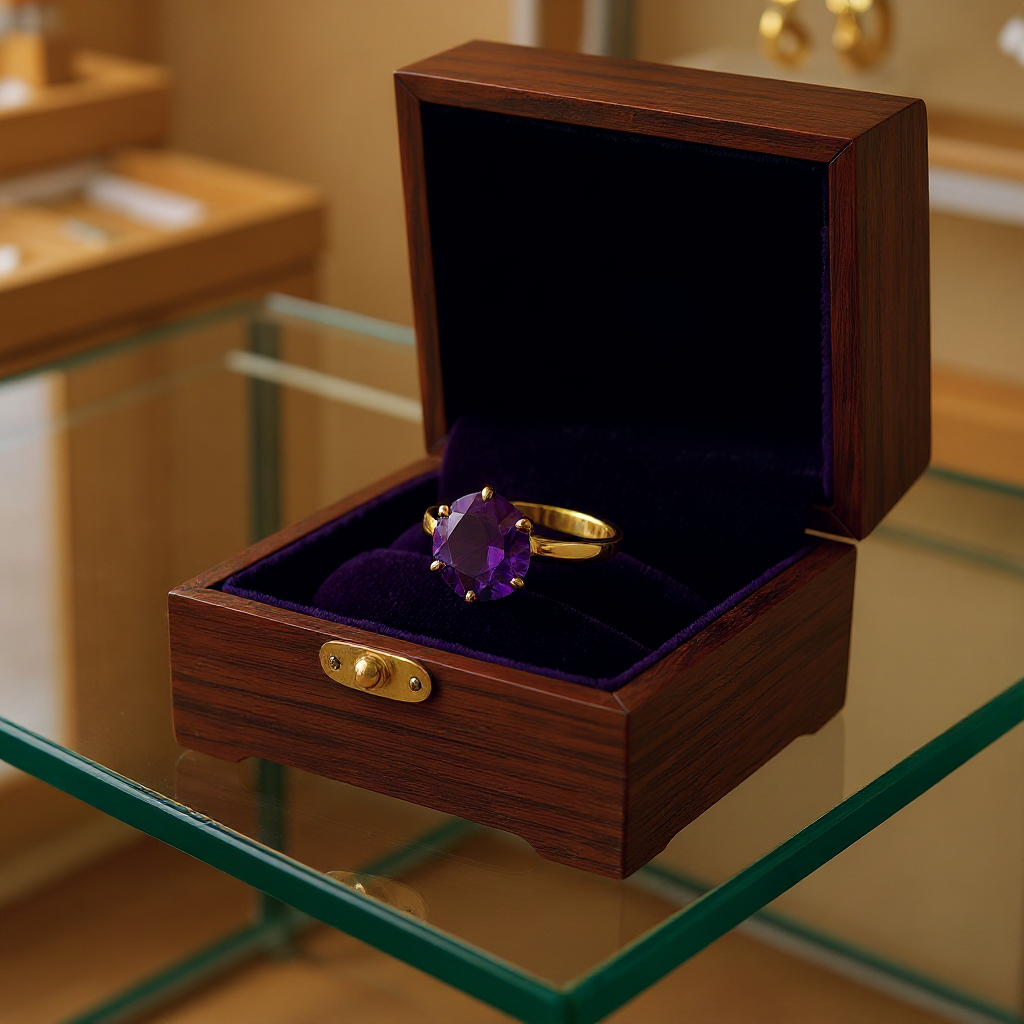 "Circle of Life" Round Portuguese Cut Ring 8MM Stone - Granted Quality 