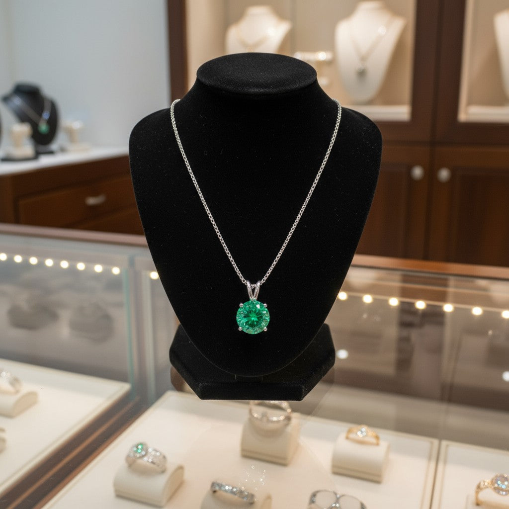 "Circle of Life" Round Portuguese Cut Pendant 8MM - Granted Quality 