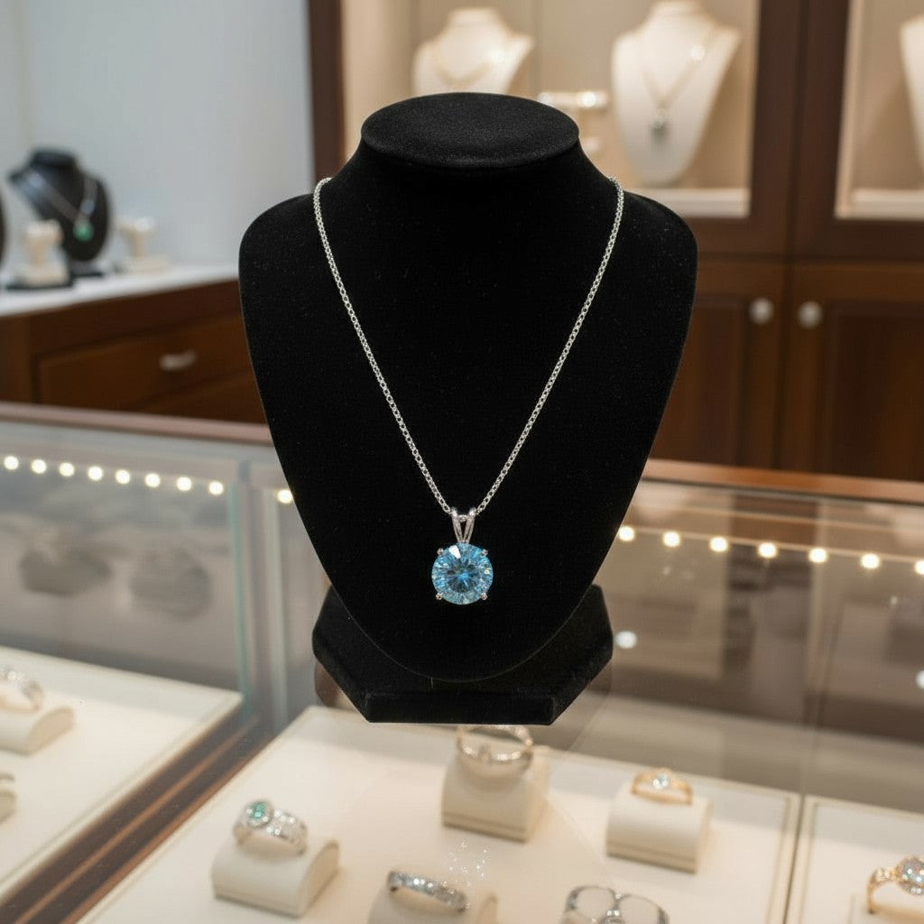 "Circle of Life" Round Portuguese Cut Pendant 8MM - Granted Quality 