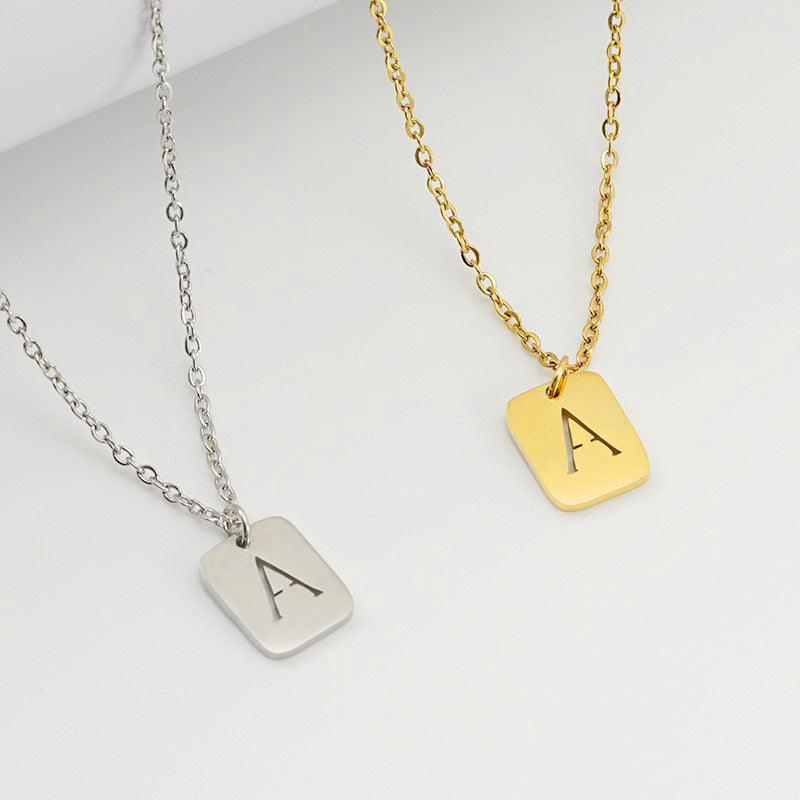 Titanium Letter Necklace