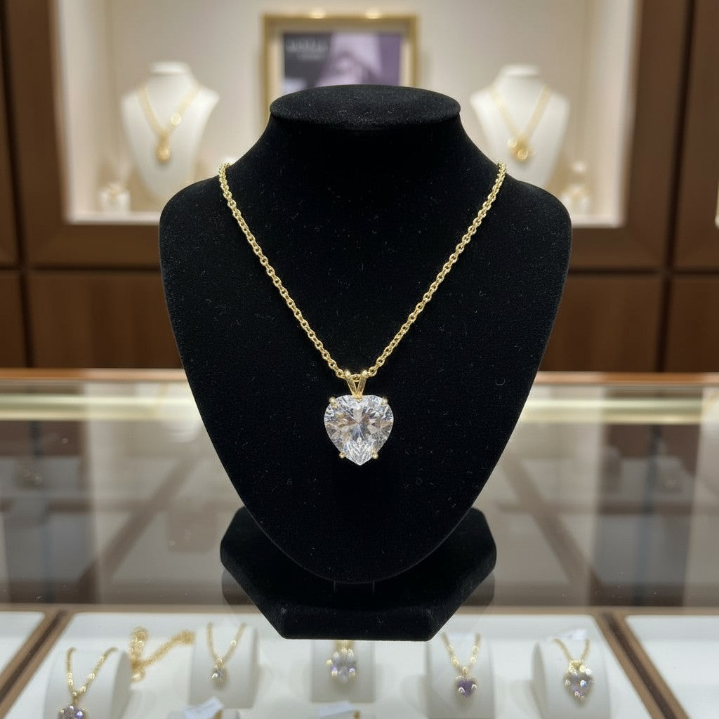 "Cherished Memories" Heart Cut Pendant 15mm - Granted Quality 