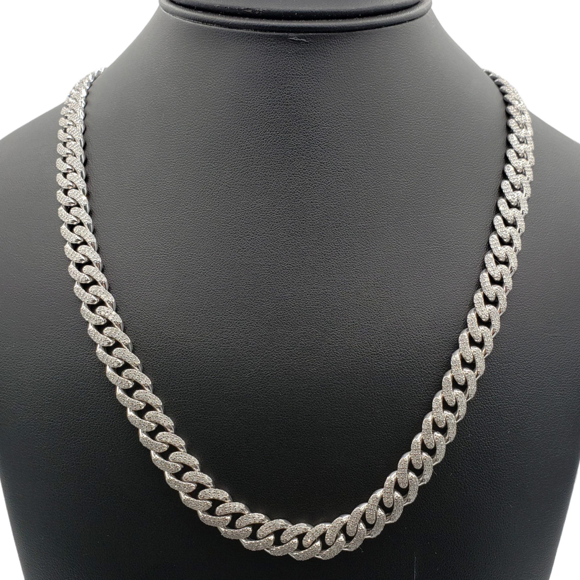 10K Gold- Iced Out Diamond Miami Cuban Chains (10mm)