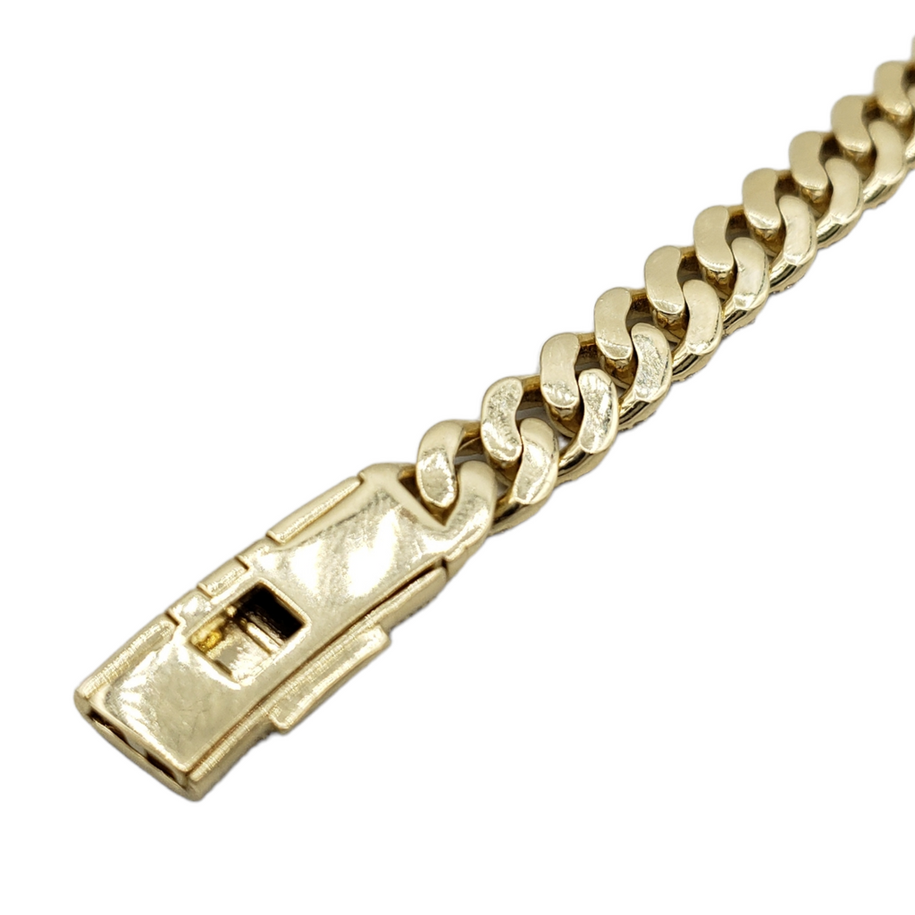 10K Gold- Iced Out Diamond Miami Cuban Chains (10mm)