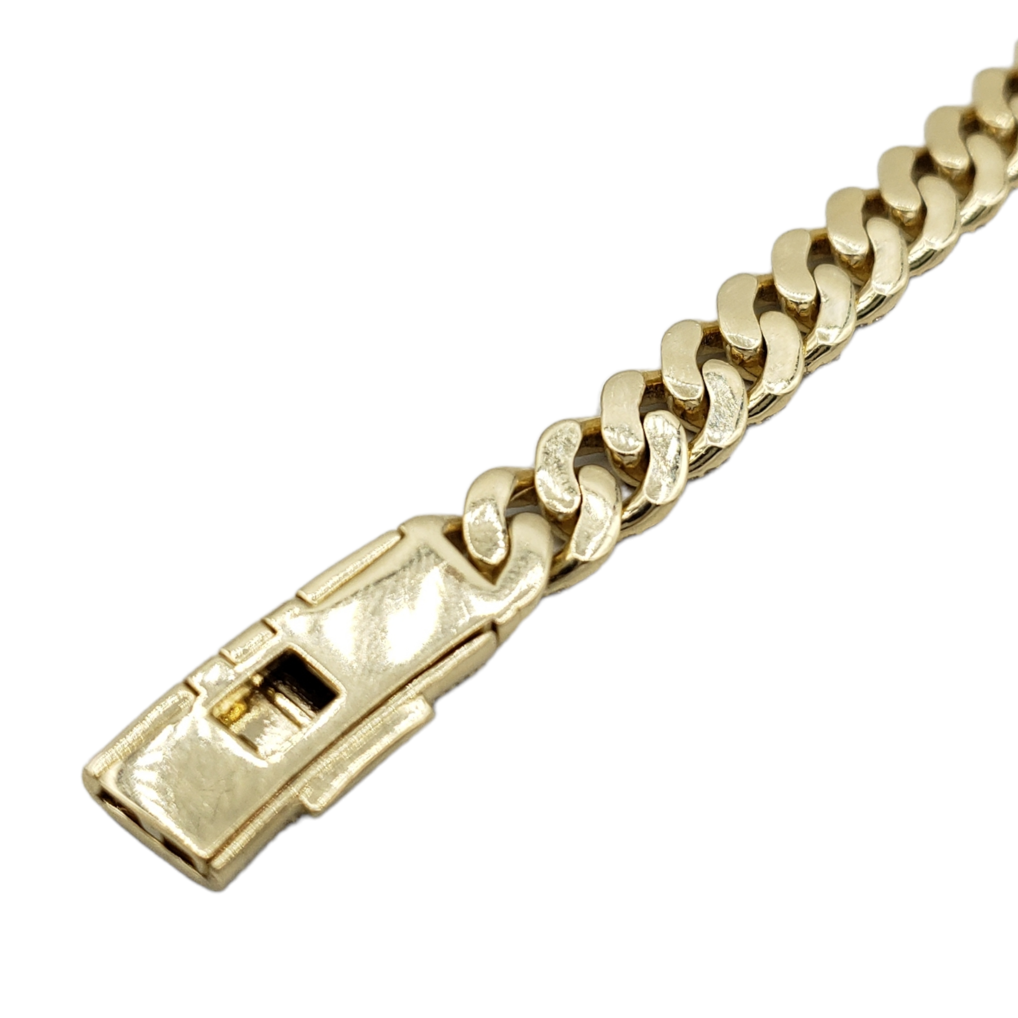 10K Gold- Iced Out Diamond Miami Cuban Chains (10mm)